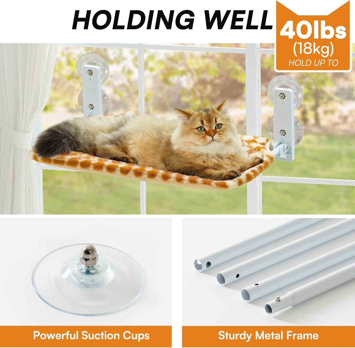 Cozy Cat Window Hammock – Sunny Spot for Lounging